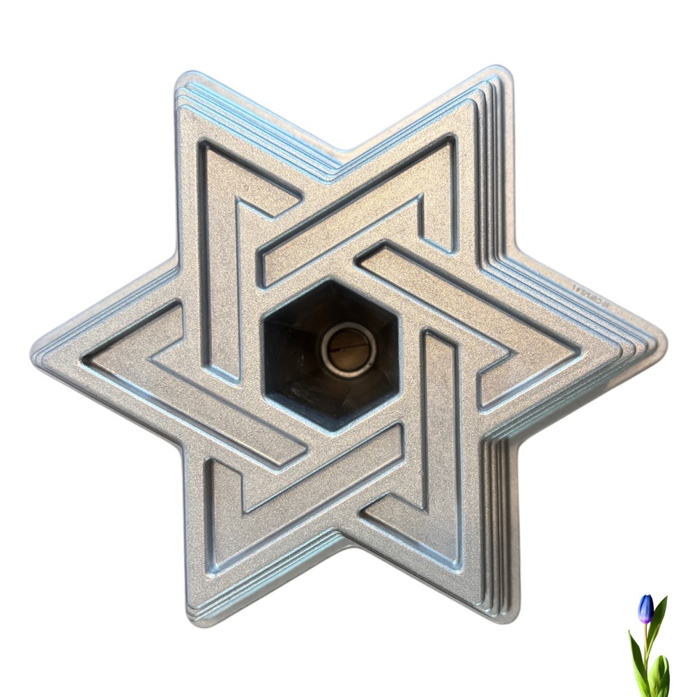 Nordic Ware Silver Star Of David Cake Pan 10 Cups 2.4L